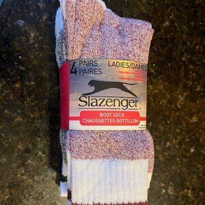 Slazenger Ladies Boot Socks - 4 Pairs, size 9-11 NWT